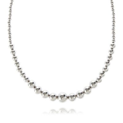 Designer sterling silver ball necklace